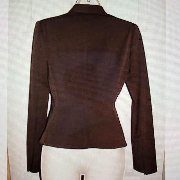 Cache Brown Tie-Front Blazer Jacket size 2 - Picture 2 of 2